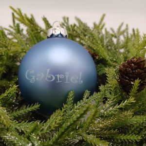 Boule de Noël bleue