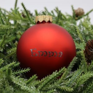 boule noël rouge personnalisée