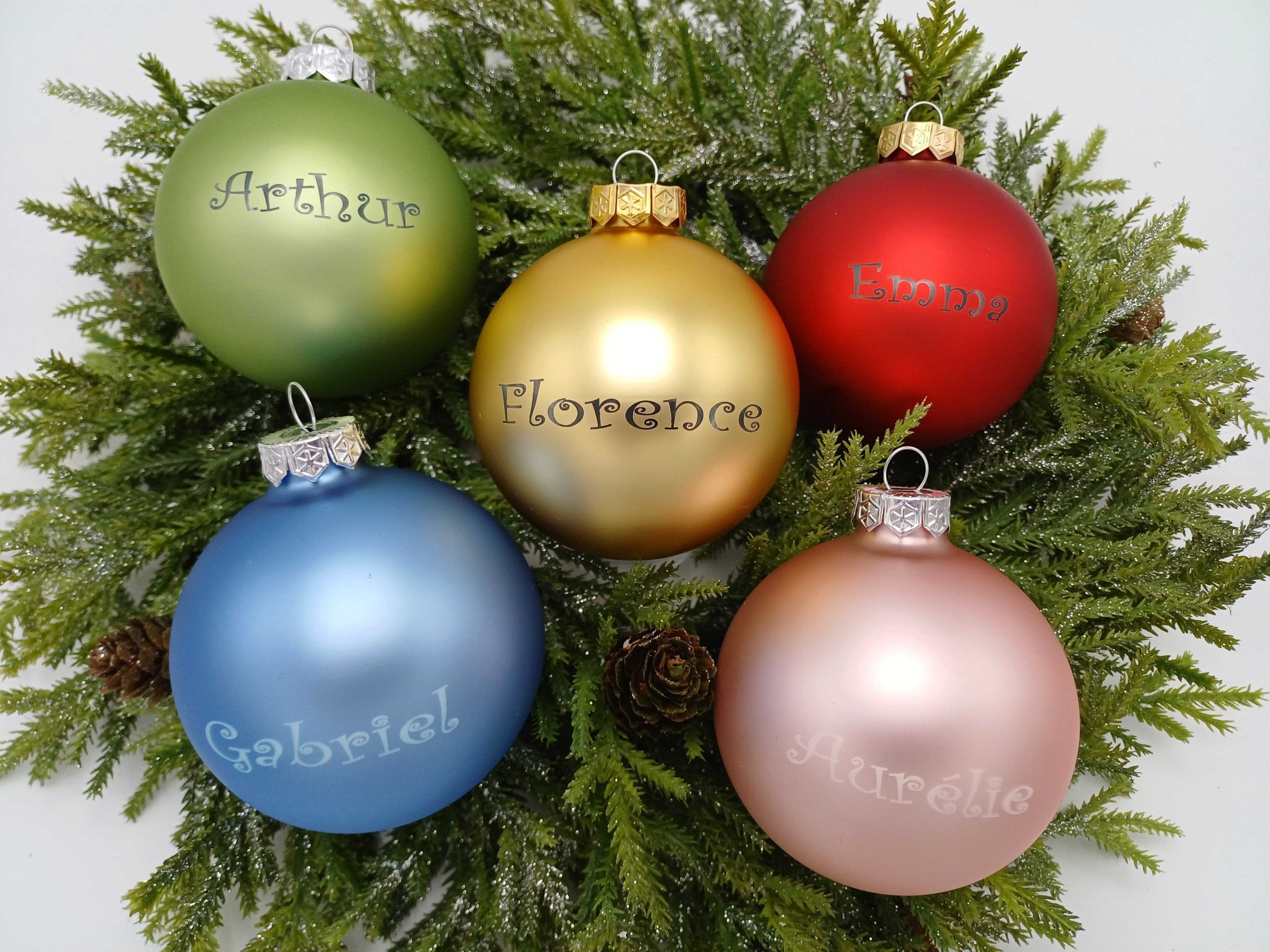 5 boules personnalisées